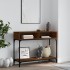 Mesa consola madera de ingeniería marrón roble 100x30,5x75