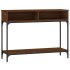 Mesa consola madera de ingeniería marrón roble 100x30,5x75