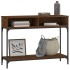 Mesa consola madera de ingeniería marrón roble 100x30,5x75