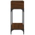 Mesa consola madera de ingeniería marrón roble 100x30,5x75