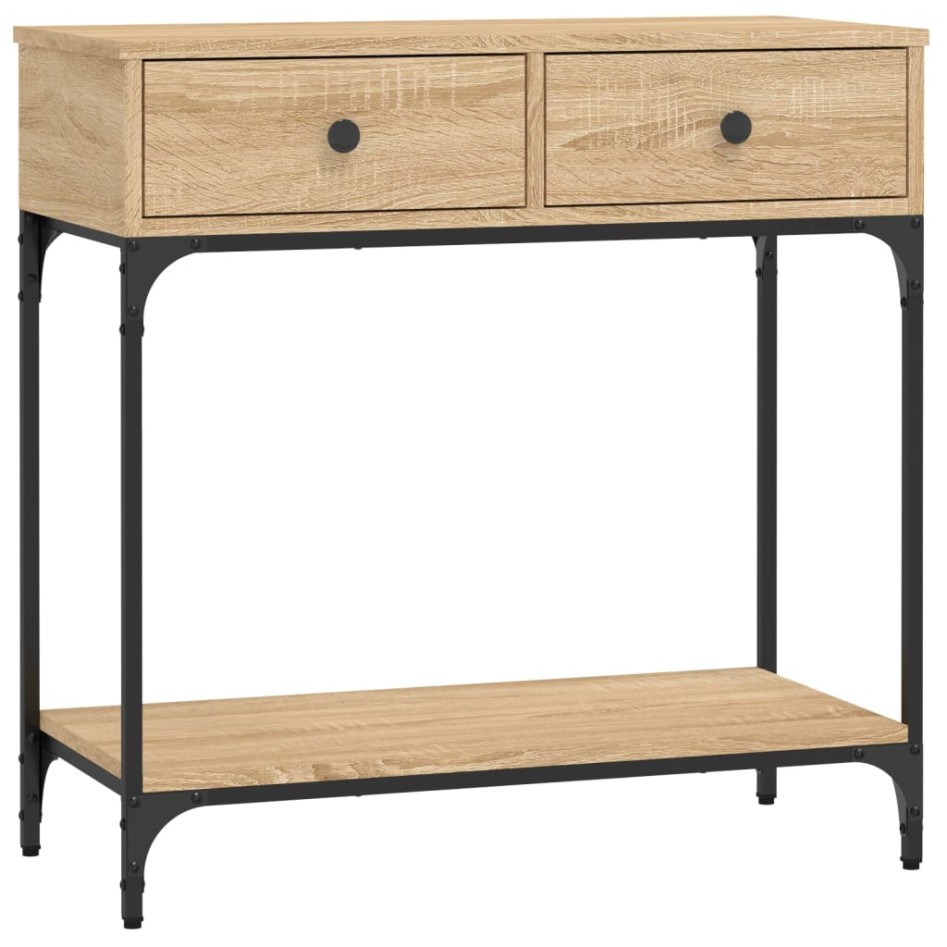 Mesa consola madera de ingeniería roble Sonoma 75x34,5x75
