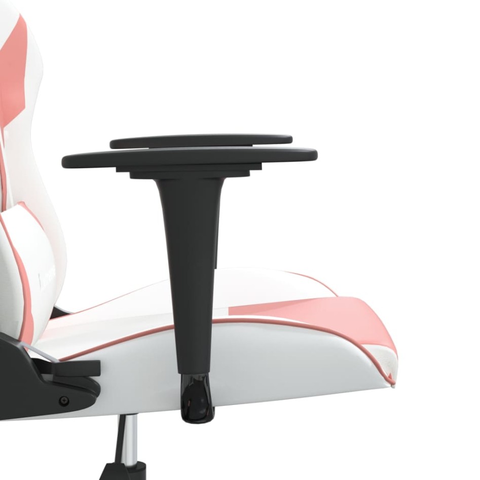 Silla gaming cuero sintético blanco y