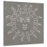 Adorno de pared de jardín acero corten diseño sol 55x55