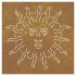 Adorno de pared de jardín acero corten diseño sol 55x55