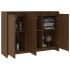 Aparador de madera de ingeniería marrón roble 102x33x75
