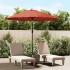 Sombrilla de jardín con palo de aluminio terracota 270