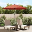 Sombrilla de jardín con palo de aluminio terracota 270 cm