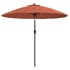 Sombrilla de jardín con palo de aluminio terracota 270