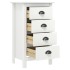 Mesita de noche Hill madera maciza de pino blanco 46x35x49,5