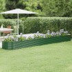 Jardinera arriate acero recubrimiento polvo verde 440x80x36 cm