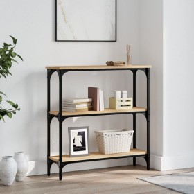 Mesa consola madera de ingeniería roble Sonoma 75x22,5x75