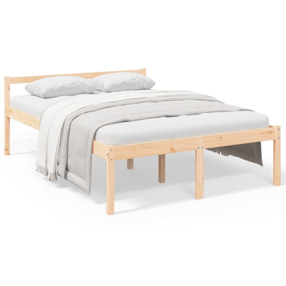 Cama para personas mayores madera maciza pino 120x190