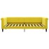 Sofá cama con colchón terciopelo amarillo 90x200