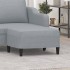 Reposapiés de tela gris claro 70x55x41