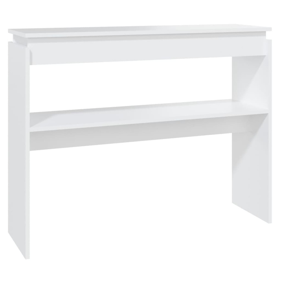 Mesa consola madera de ingeniería blanca 102x30x80
