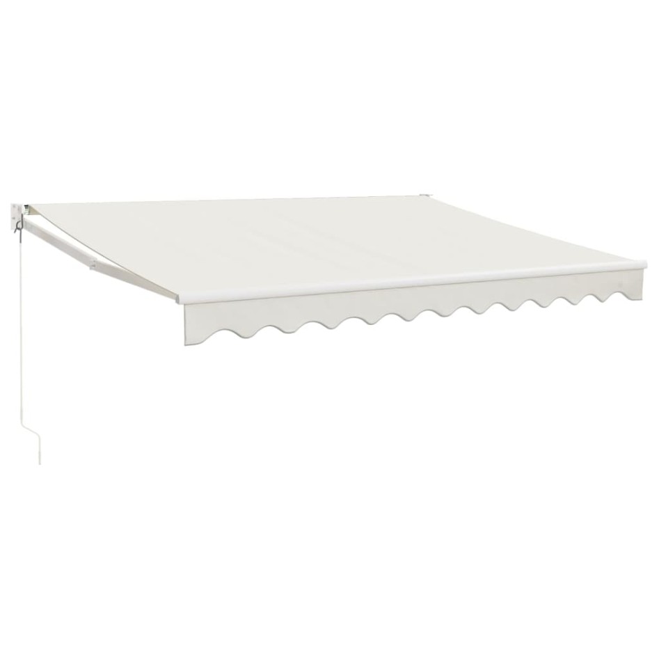 Toldo retráctil aluminio y tela color crema 3x2,5