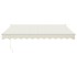 Toldo retráctil aluminio y tela color crema 3x2,5