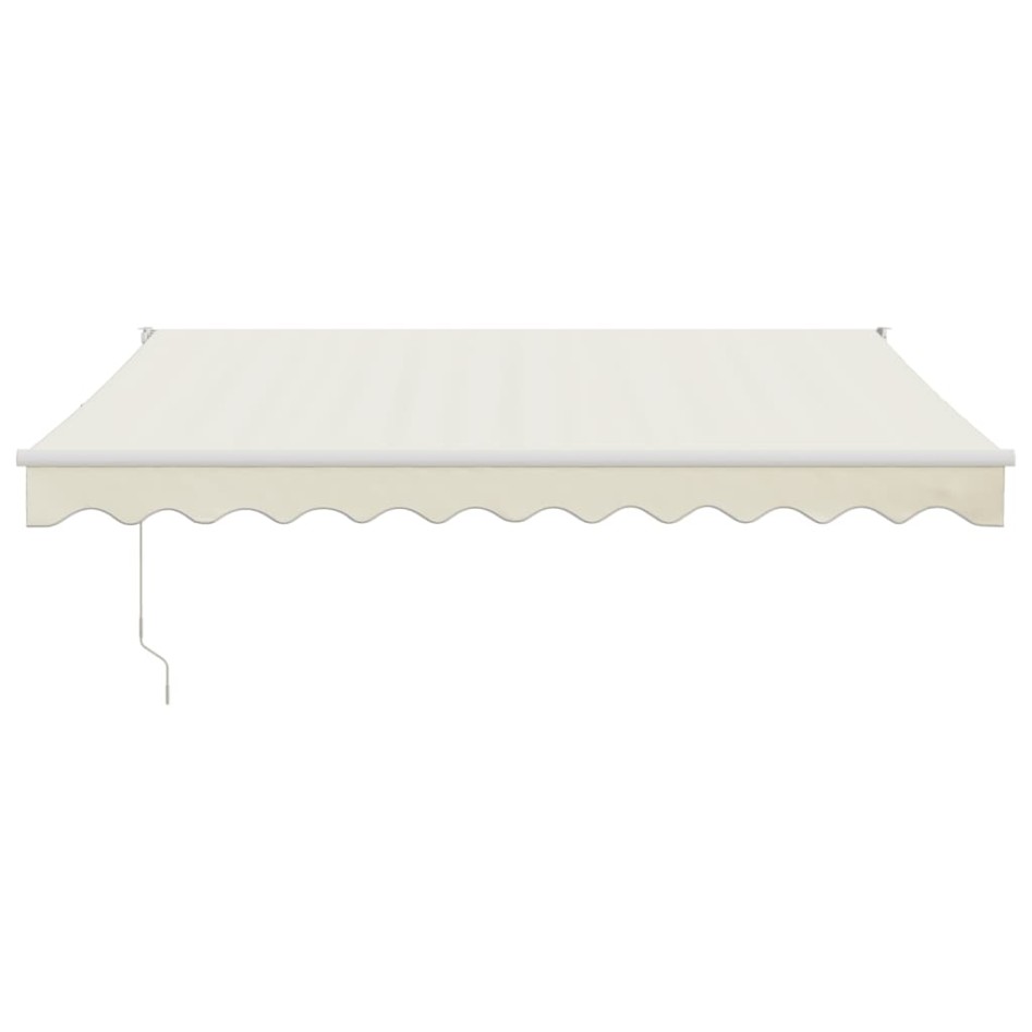 Toldo retráctil aluminio y tela color crema 3x2,5