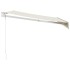 Toldo retráctil aluminio y tela color crema 3x2,5