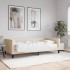 Sofá cama con colchón tela crema 100x200