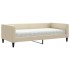 Sofá cama con colchón tela crema 100x200