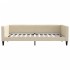 Sofá cama con colchón tela crema 100x200