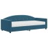 Sofá cama con colchón terciopelo azul 90x200
