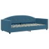 Sofá cama con colchón terciopelo azul 90x200
