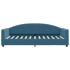 Sofá cama con colchón terciopelo azul 90x200
