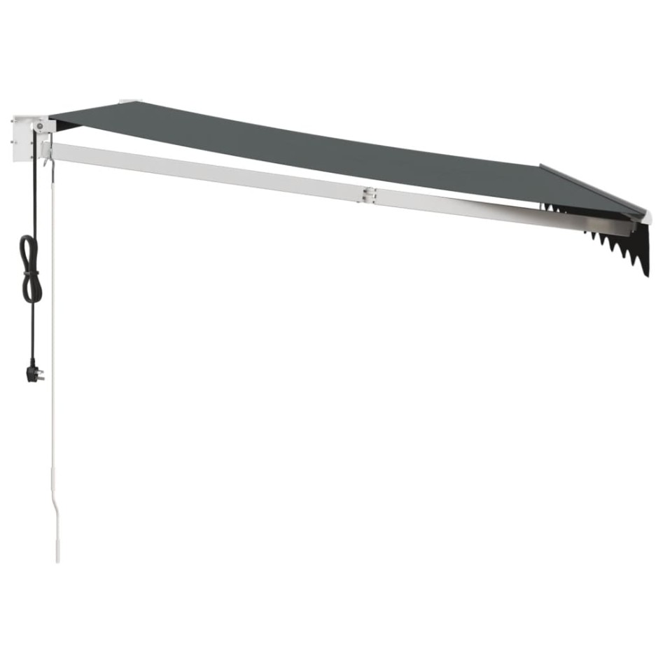 Toldo retráctil automático gris antracita 3,5x2,5