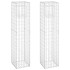 Cestas postes de gaviones 2 unidades hierro 40x40x180