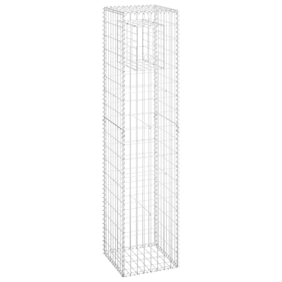 Cestas postes de gaviones 2 unidades hierro 40x40x180