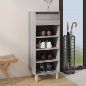 Mueble zapatero madera contrachapada gris Sonoma 40x36x105