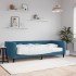 Sofá cama con colchón terciopelo azul 90x200