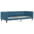 Sofá cama con colchón terciopelo azul 90x200