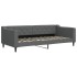 Sofá cama con colchón tela gris oscuro 90x200