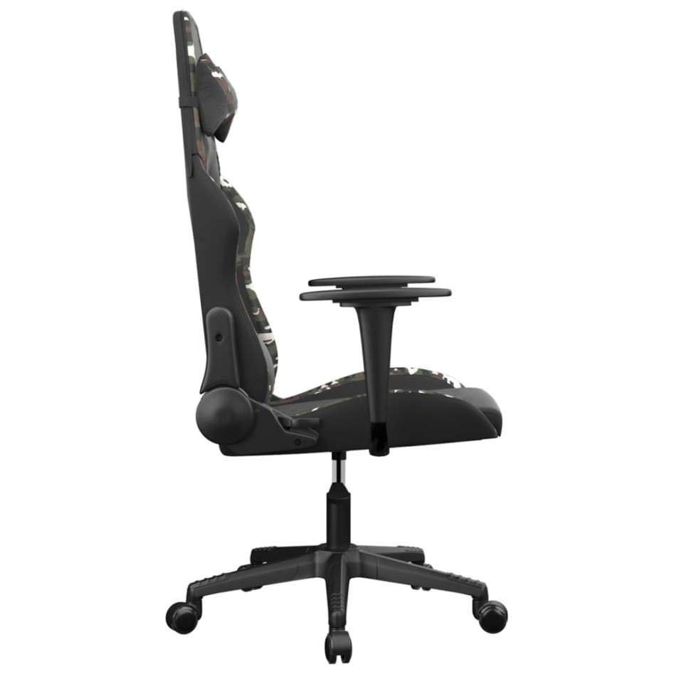 Silla gaming cuero sintético negro y