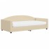 Sofá cama con colchón tela crema 100x200