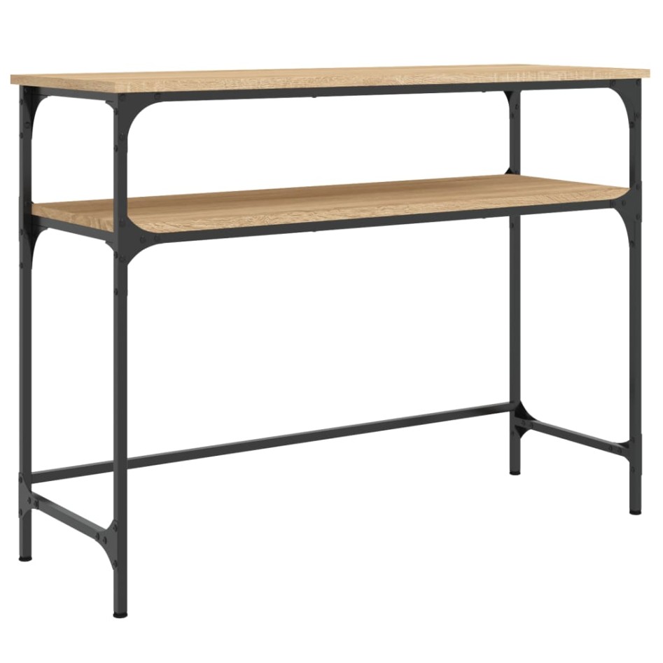 Mesa consola madera de ingeniería roble Sonoma 100x35,5x75