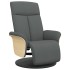 Sillón reclinable con reposapiés tela gris