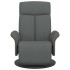 Sillón reclinable con reposapiés tela gris