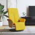Sillón reclinable de masaje con reposapiés tela amarillo