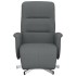 Sillón reclinable con reposapiés tela gris