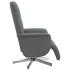 Sillón reclinable con reposapiés tela gris