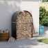 Leñero de acero galvanizado gris antracita 80x45x120