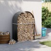 Leñero de acero galvanizado gris antracita 80x45x120 cm