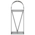 Leñero de acero galvanizado marrón 40x45x100
