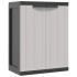 Armario de almacenaje exterior PP gris y negro 65x37x85