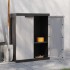 Armario de almacenaje exterior PP gris y negro 65x37x85