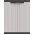Armario de almacenaje exterior PP gris y negro 65x37x85